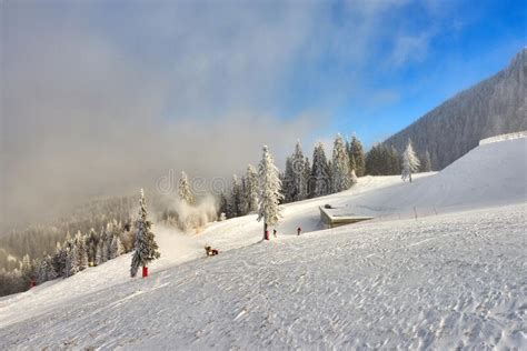 Spectacular Ski Slopes In The Carpathianspoiana Brasov Ski Resort