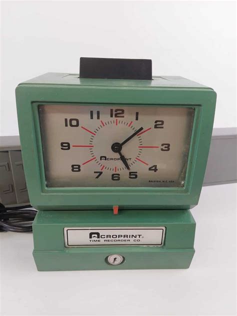 Punch Time Clock With Timecard Slot Rack Hangar 19 Prop Rentals