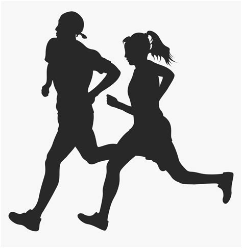 Trail Running Marathon Sport Woman Silhouette Run Sport Hd Png Download Transparent Png