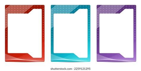 Identification Card Frame Border Template Design เวกเตอร์สต็อก ปลอด