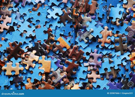 Jigsaw Puzzle Stock Photo Image Of Logic Heap Piece 35987666