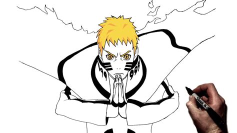 How To Draw Naruto Hokage Bijuu Step By Step Naruto Youtube Otosection