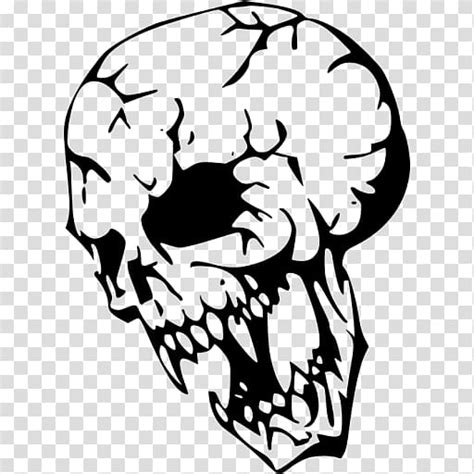 Stencil Airbrush Punisher Skull Art Black Skull Transparent Background