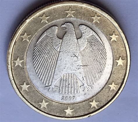 1 Euro Rare 2002 Hit F Eagle Germany Etsy