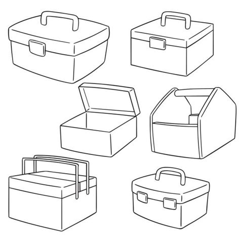 Best Sketches Of Toolbox And Carpentry Tools Illustrations Royalty