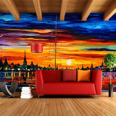 Custom Any Size 3d Mural Wallpaper European Living Room