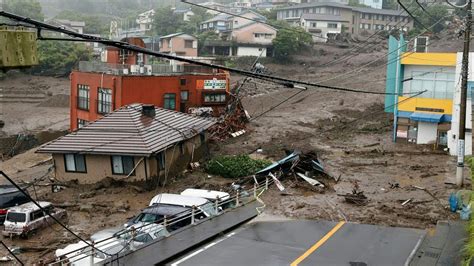 Scariest Video Largest Landslide In Atami City Japan Youtube