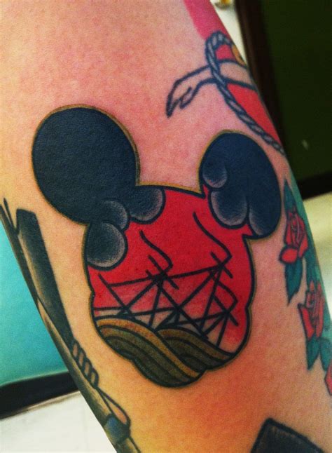 Mickey Mouse Head Tattoo