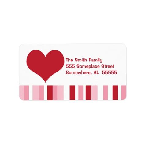 Valentine Heart Address Label