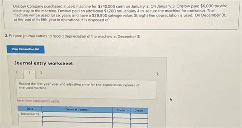 Solved Onslow Company Purchased A Used Machine For Chegg