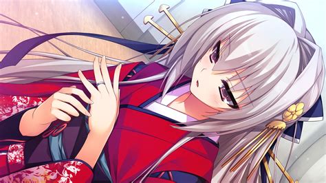 Fond D Cran Illustration Cheveux Longs Anime Filles Anime Ouvrages D Art Kimono Game Cg