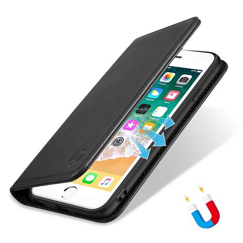 Shieldon Iphone 6s Wallet Phone Case With Genuine Leather