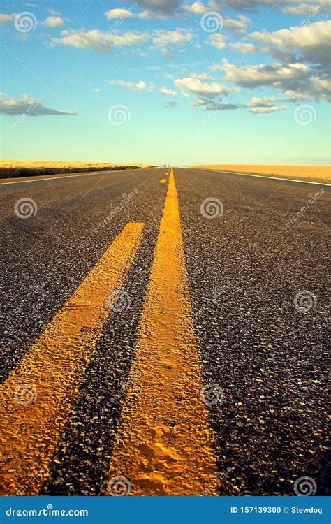 A Road In The Great Wide Open Stock Photo Image Of Wheatfield
