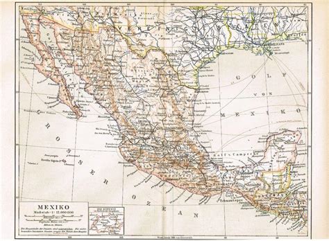 Lonely planet's guide to mexico. Alt-Mexiko Karte, Mexiko - alte Karte (Central America ...