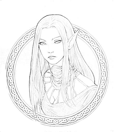 84 Best Images About Elves Coloring Pages On Pinterest Wood Elf Art
