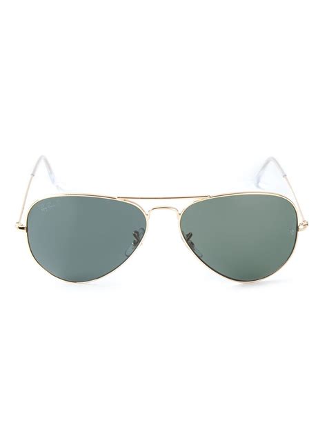 lyst ray ban aviators solid gold limited edition sunglasses in metallic