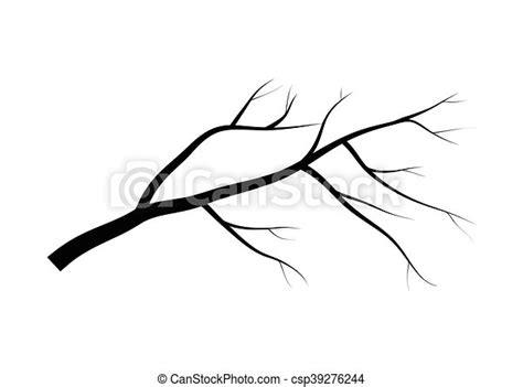 Bare Branch Tree Silhouette Vector Symbol Icon Design Beautiful