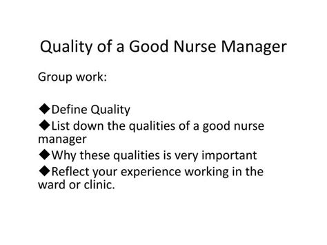 Ppt Quality Of A Good Nurse Manager Powerpoint Presentation Free