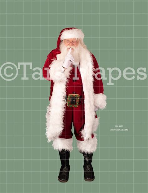 Santa Overlay Png Santa Saying Shhh Santa Walking Cut Out Etsy Canada