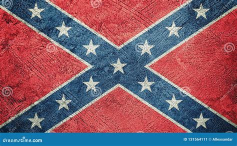 Grunge Confederate Flag Confederation Flag With Grunge Texture Stock
