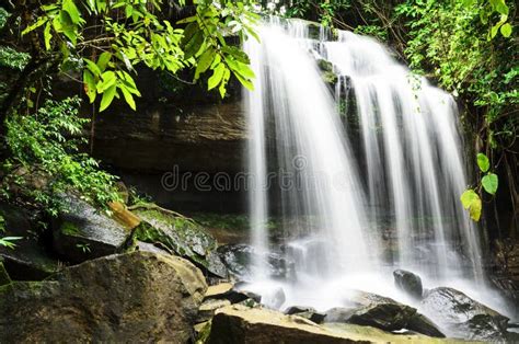 Waterfall In The Jungle Stock Photo Image Of Flowing 31035484