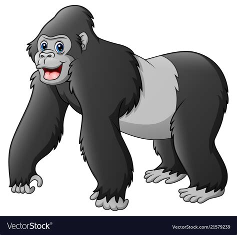 Cartoon Funny Gorilla Royalty Free Vector Image