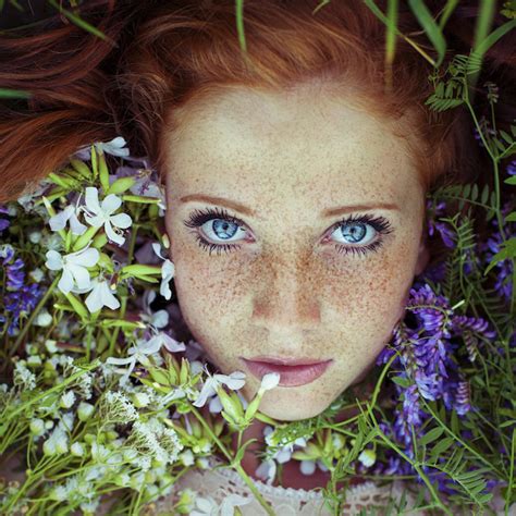 striking portraits of gorgeously freckled redheads by maja topcagic