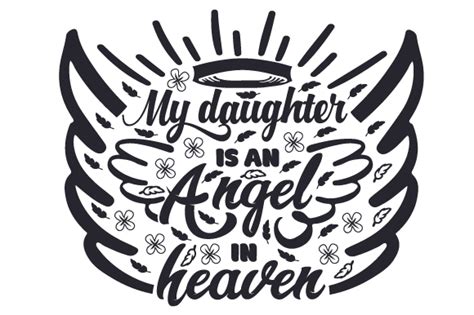 Paper Party And Kids Daughter Memorial Svg Daughter Angel Svg Cricut