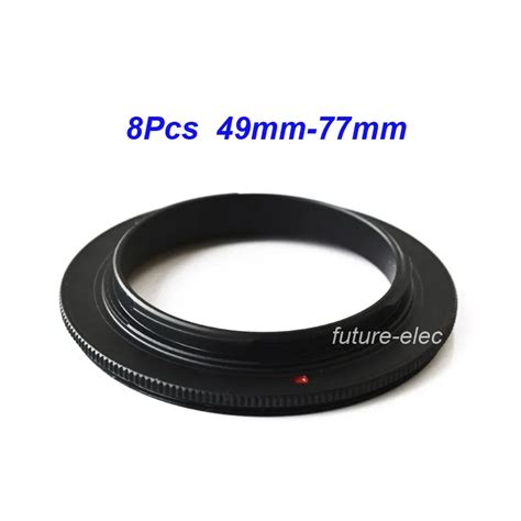8pcs 49mm 77mm Macro Reversing Reverse Camera Lens Lenses Adapter