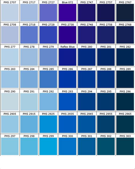 Pms 286 Pantone Color Chart Pantone Blue Pantone