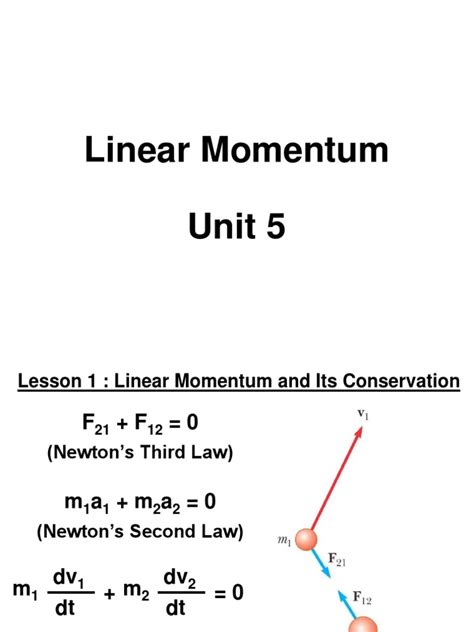 Linear Momentum Notes Collision Momentum