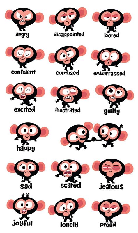 Monkey Emotions ~ Visual Phooey Chimps ~ Chris Garbutt Cartoons