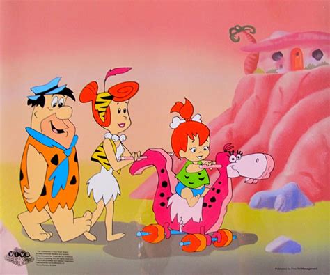 The Flintstones Strolling Pebbles Animation Sericel Cel Viva Rock Vegas