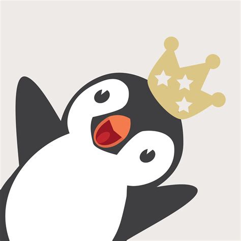 Cute King Penguin With Crown 1891336 Vector Art At Vecteezy