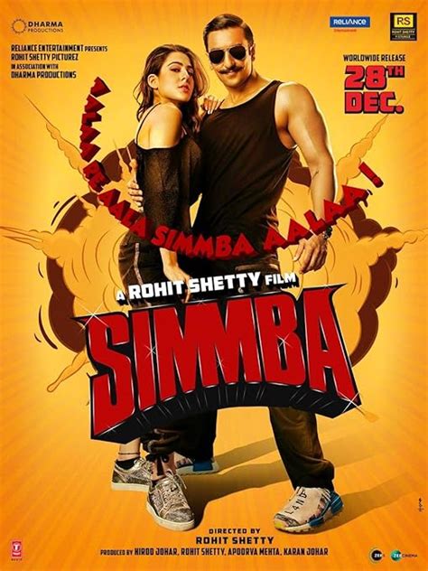 Simmba Hindi Dvd All Regions English Subtitles Ranveer