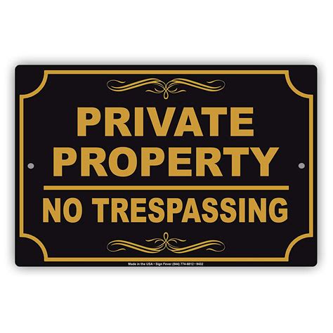 Private Property No Trespassing 24 7 Video Surveillance Alert Caution Warning Metal Aluminum