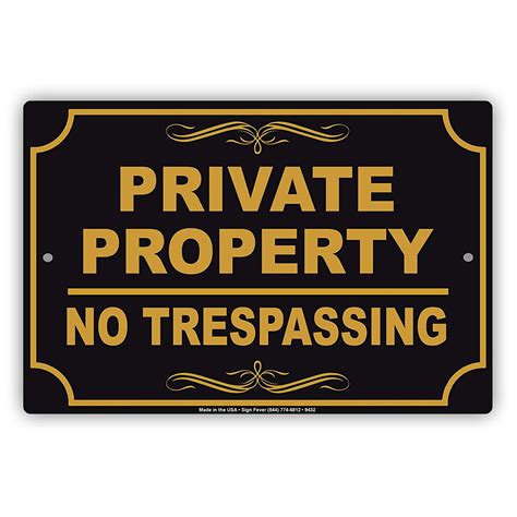 private property no trespassing 24 7 video surveillance alert caution warning metal aluminum