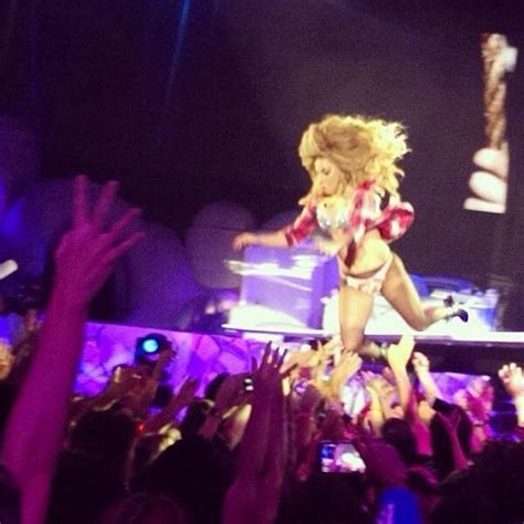 Lady Gaga Went Crowdsurfing Into The Artravebarcelona Spain