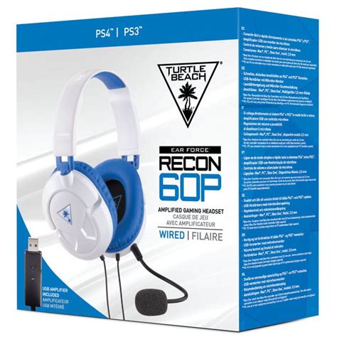 Turtle Beach Ear Force Recon 60P White Gaming Headset For PS4 Xbox One