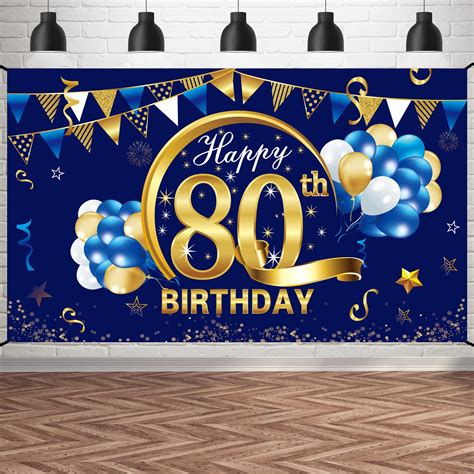 blue cheers to 80 years sign 80th birthday party decor 80 year anniversary sign blue glitter