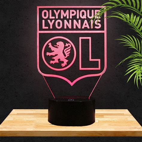 Lampe Led 3d Ol Olympique Lyonnais Le Génie De La Lampe 3d