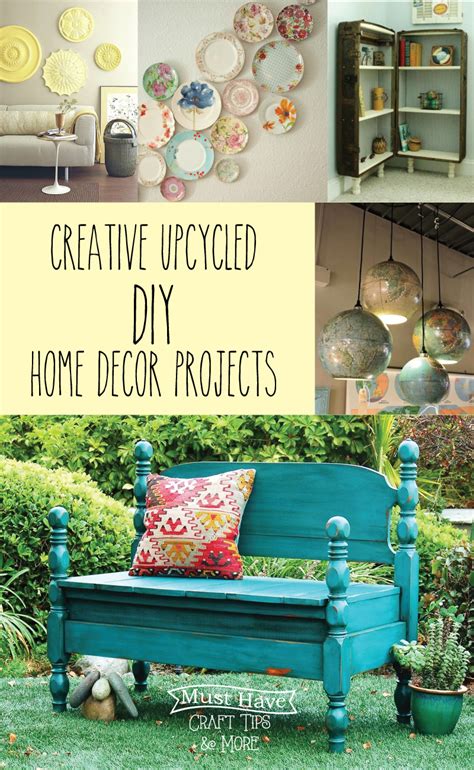 From wall art to lamps. Must Have Craft Tips - Upcycled Home Decor Ideas