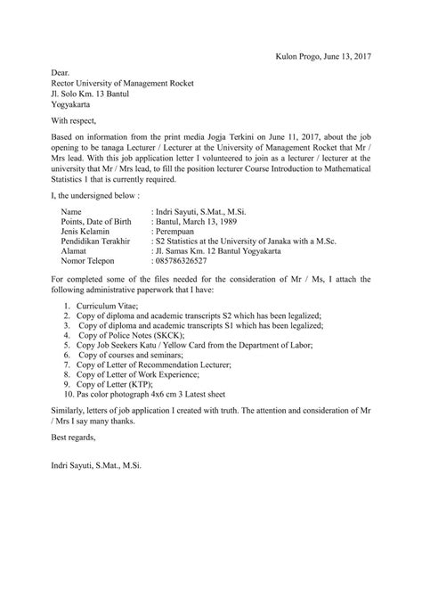 Contoh surat lamaran bahasa inggris untuk pekerjaan administrasi. Contoh Surat Lamaran Kerja di Bank BRI, MANDIRI, BNI, BCA ...