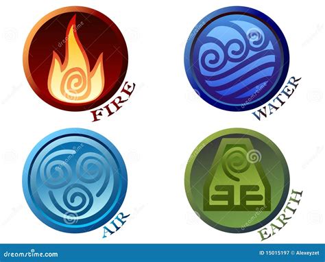 Symbols Of Four Elements Stock Vector Illustration Of Icons 15015197