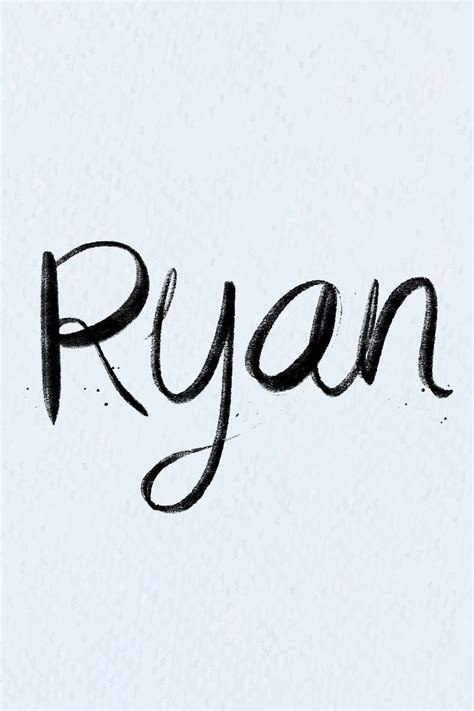 Download Free Vector Of Hand Drawn Ryan Font Vector Typography By