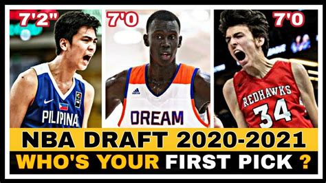 Age, height and weight of the future nba stars. TOP 7-FOOTERS IN 2020-2021 NBA DRAFT? | WHO'S YOUR PICK ...
