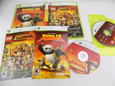 Mint Disc Xbox 360 Lego Indiana Jones Kung Fu Panda Combo Dual Pack