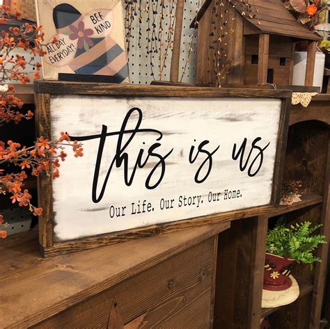 This Is Us Rustic Farmhouse Wood Sign Etsy Homedecor Housewarming
