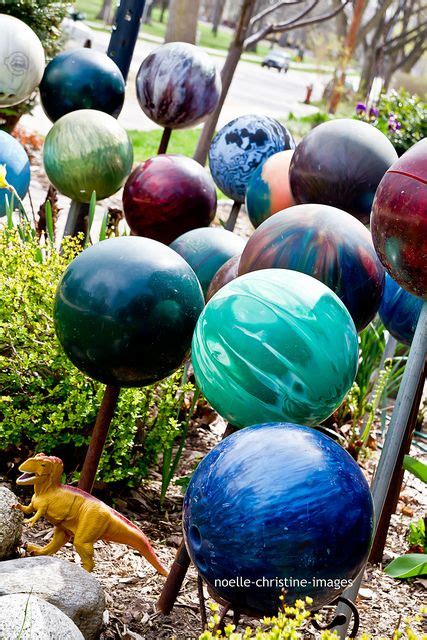 Bowling Ball Garden Art I Love How These Are On Posts I Have Mine All