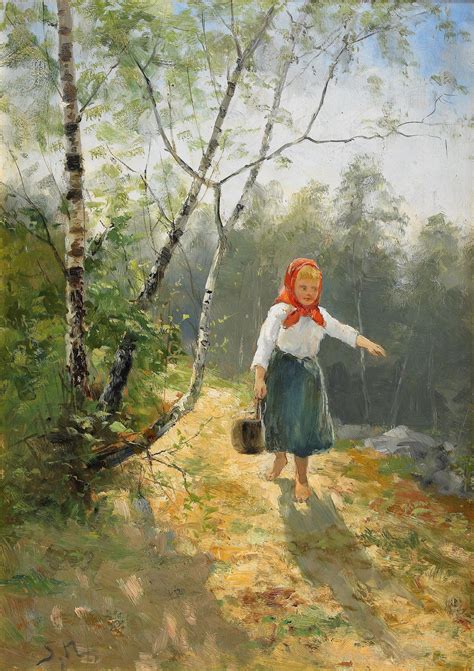 Johan Severin Nilson (1846-1918): Liten hallandsflicka | Painting, Art ...